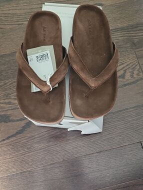 New Suede  Premium selection  Thong Sandals size 5 runs big